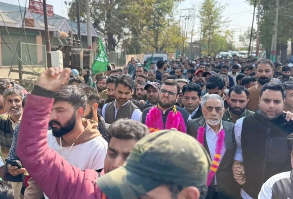 PDP's Aga Muntazir files nomination for Budgam assembly seat